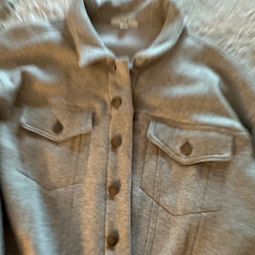 Easel Grey sweatshirt jacket